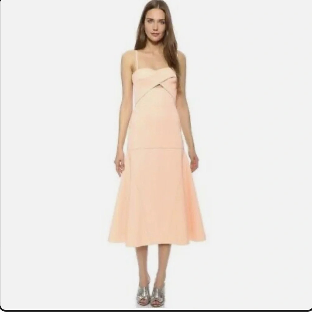 DION LEE Women's Single Knot Dress Dense Tech Jersey - Blush - Size US 8